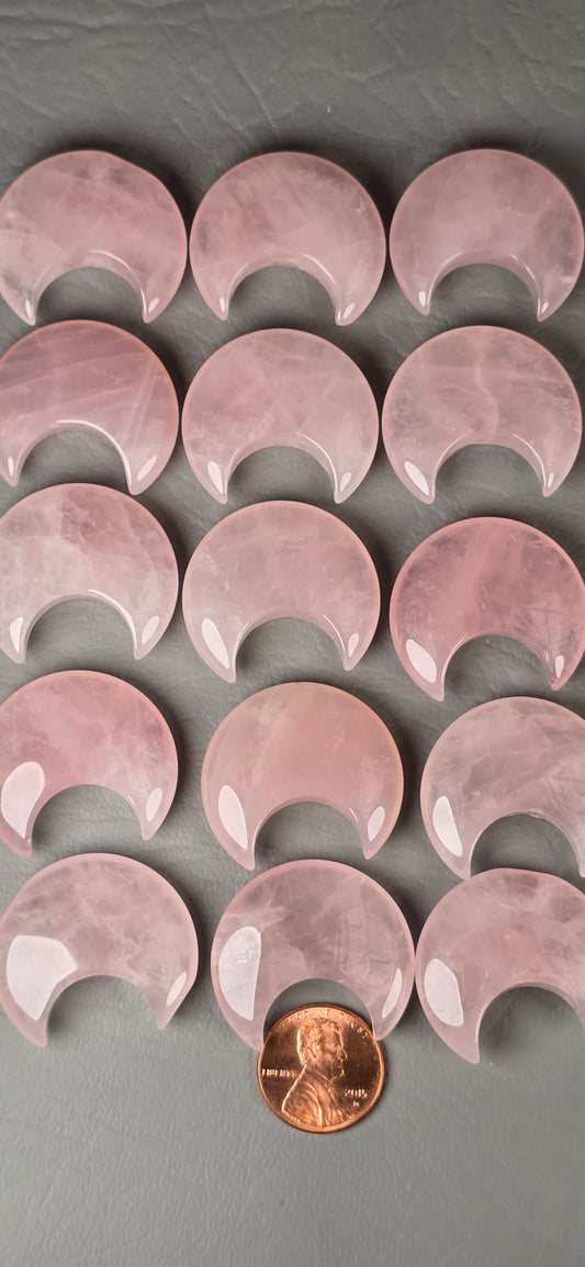 Rose Quartz Crescent Moon