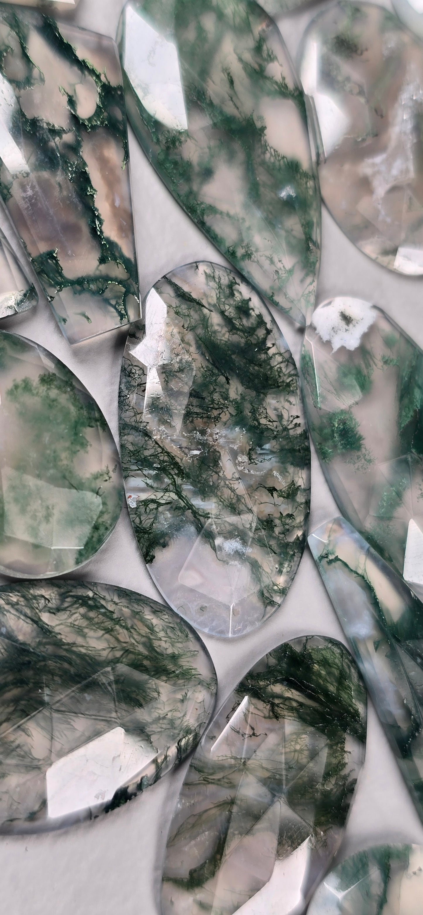 Moss Agate Faceted- Random Cabochon