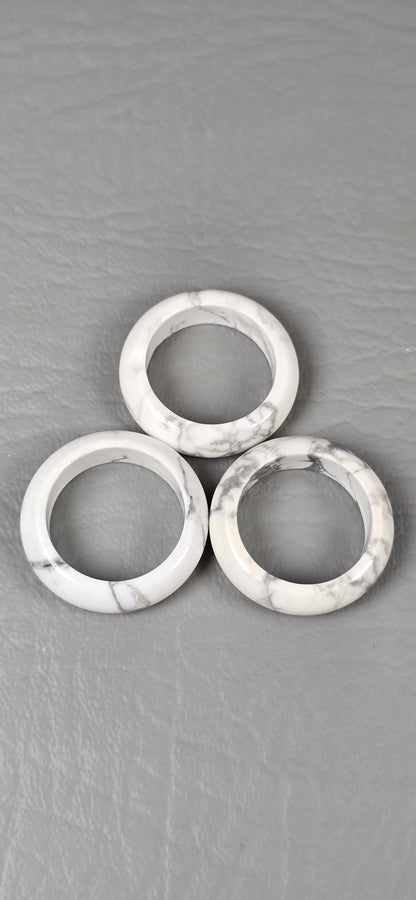 Howlite Rings