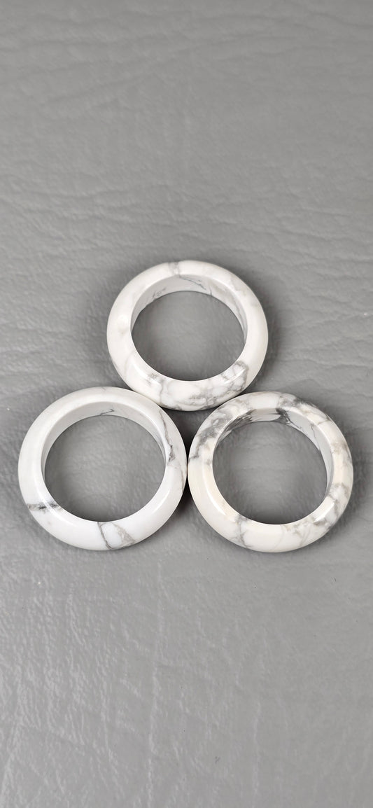 Howlite Rings