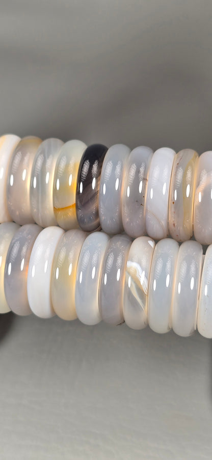 Chalcedony Rings - Grey / Clear