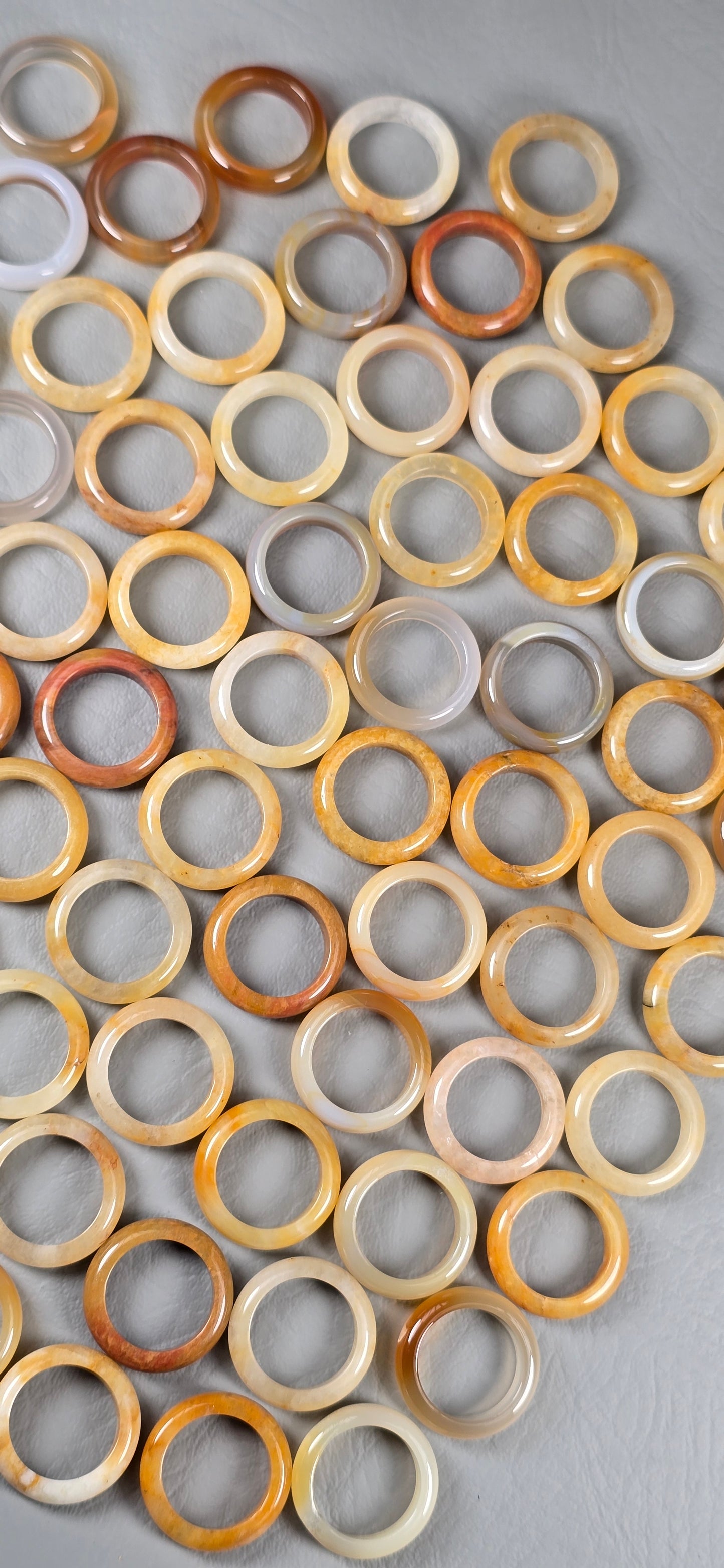 Chalcedony Rings - Golden / Brown