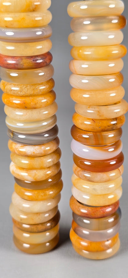 Chalcedony Rings - Golden / Brown